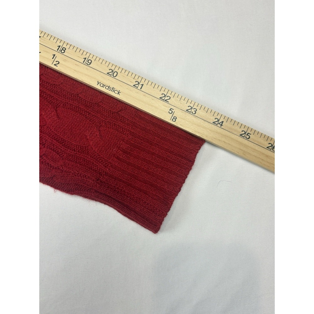 Keira 2ply 100% Cashmere Cable Knit Pullover Turtleneck Red, Women's Small - Picture 10 of 13